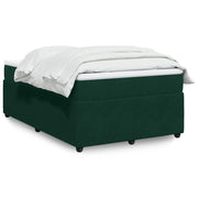 kontinentalseng med madras 120x190 cm velour mørkegrøn