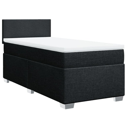 kontinentalseng med madras 80x200 cm stof sort
