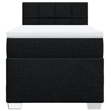 kontinentalseng med madras 90x190 cm stof sort