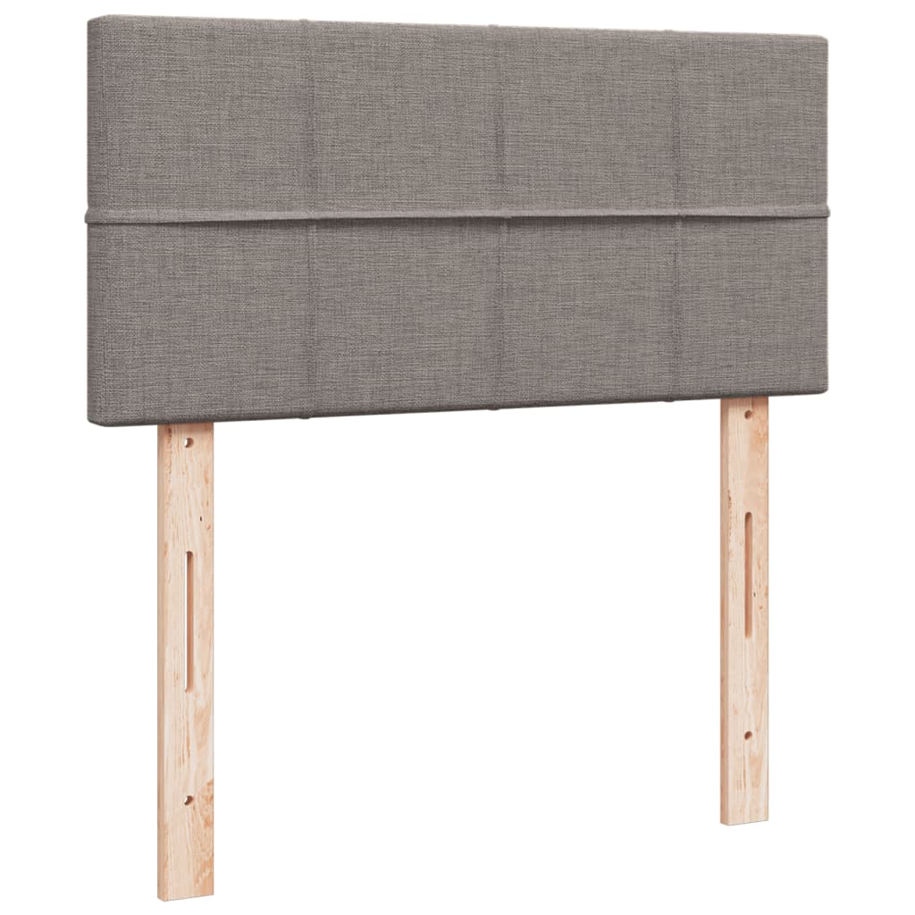 kontinentalseng med madras 90x190 cm stof gråbrun