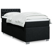 kontinentalseng med madras 90x190 cm stof sort