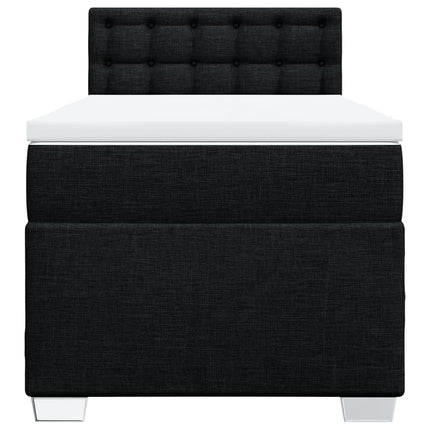 kontinentalseng med madras 90x190 cm stof sort