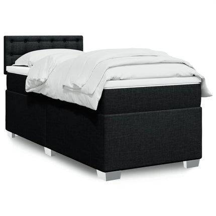 kontinentalseng med madras 90x190 cm stof sort