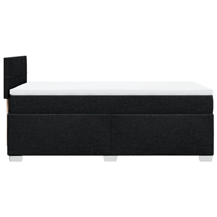 kontinentalseng med madras 90x200 cm stof sort