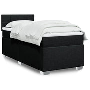 kontinentalseng med madras 90x200 cm stof sort