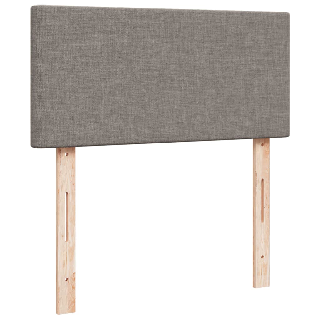 kontinentalseng med madras 100x200 cm stof gråbrun