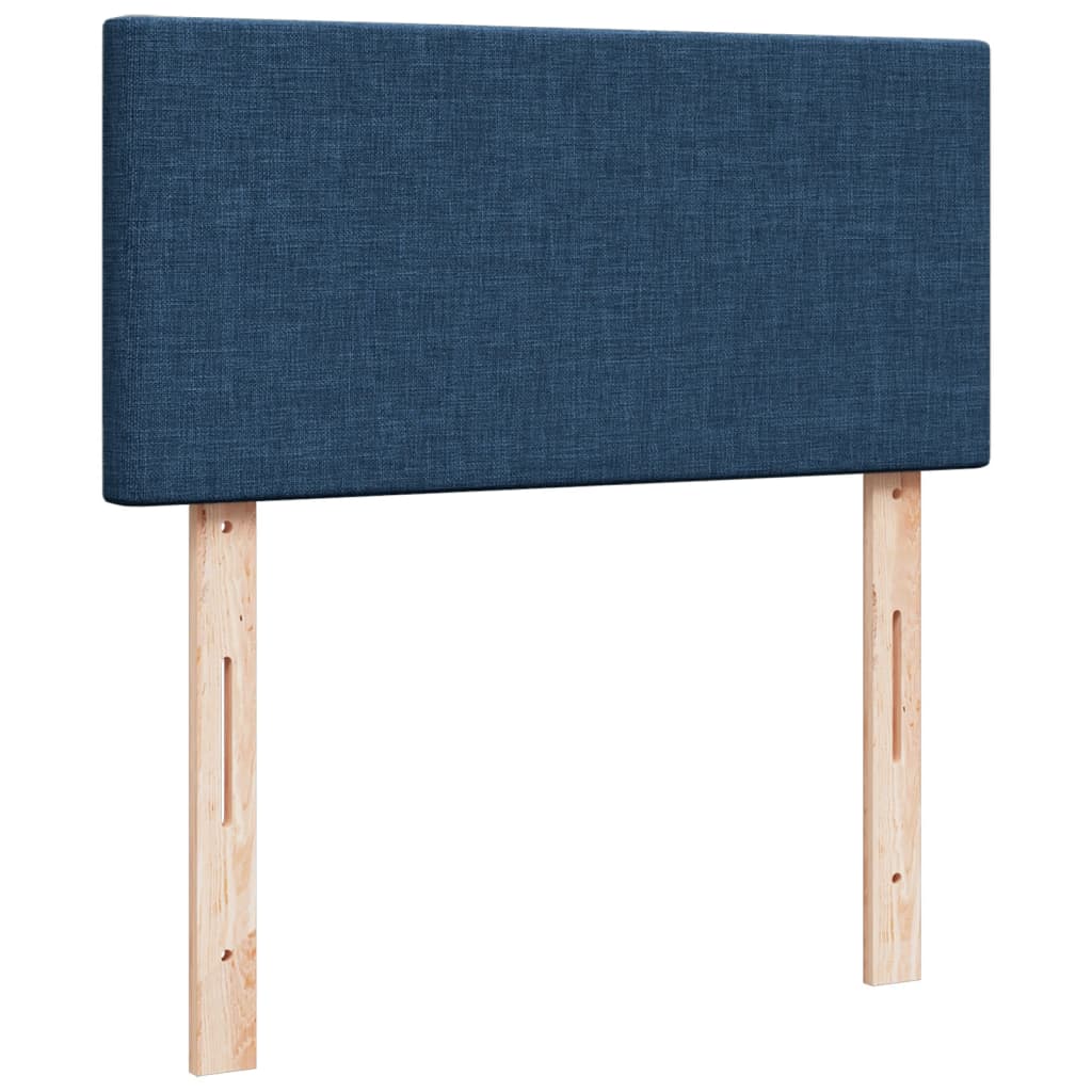 kontinentalseng med madras 100x200 cm stof blå