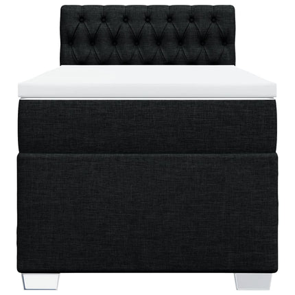 kontinentalseng med madras 100x200 cm stof sort