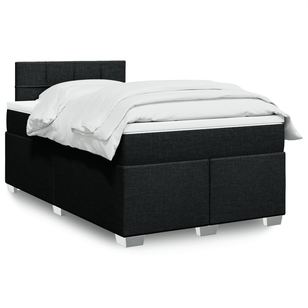 kontinentalseng med madras 120x190 cm stof sort
