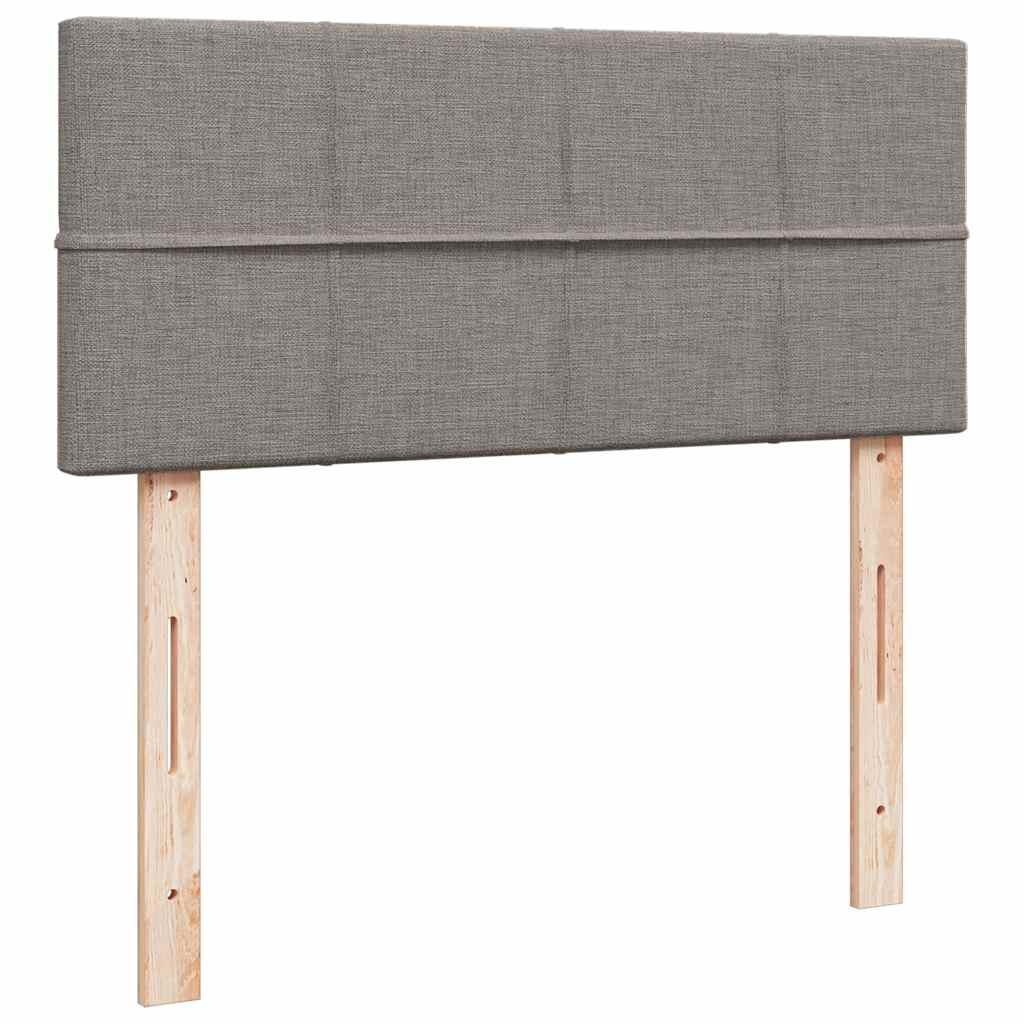 kontinentalseng med madras 120x190 cm stof gråbrun