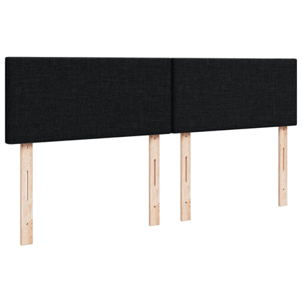 kontinentalseng med madras 140x190 cm stof sort