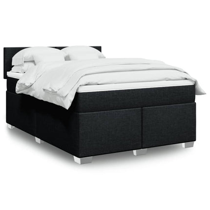 kontinentalseng med madras 140x190 cm stof sort