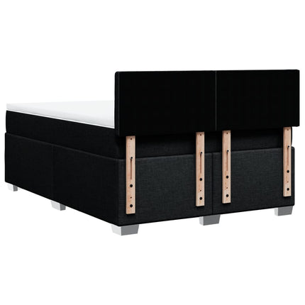 kontinentalseng med madras 140x190 cm stof sort