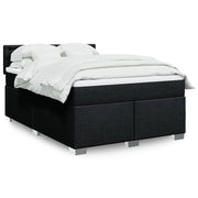 kontinentalseng med madras 140x190 cm stof sort
