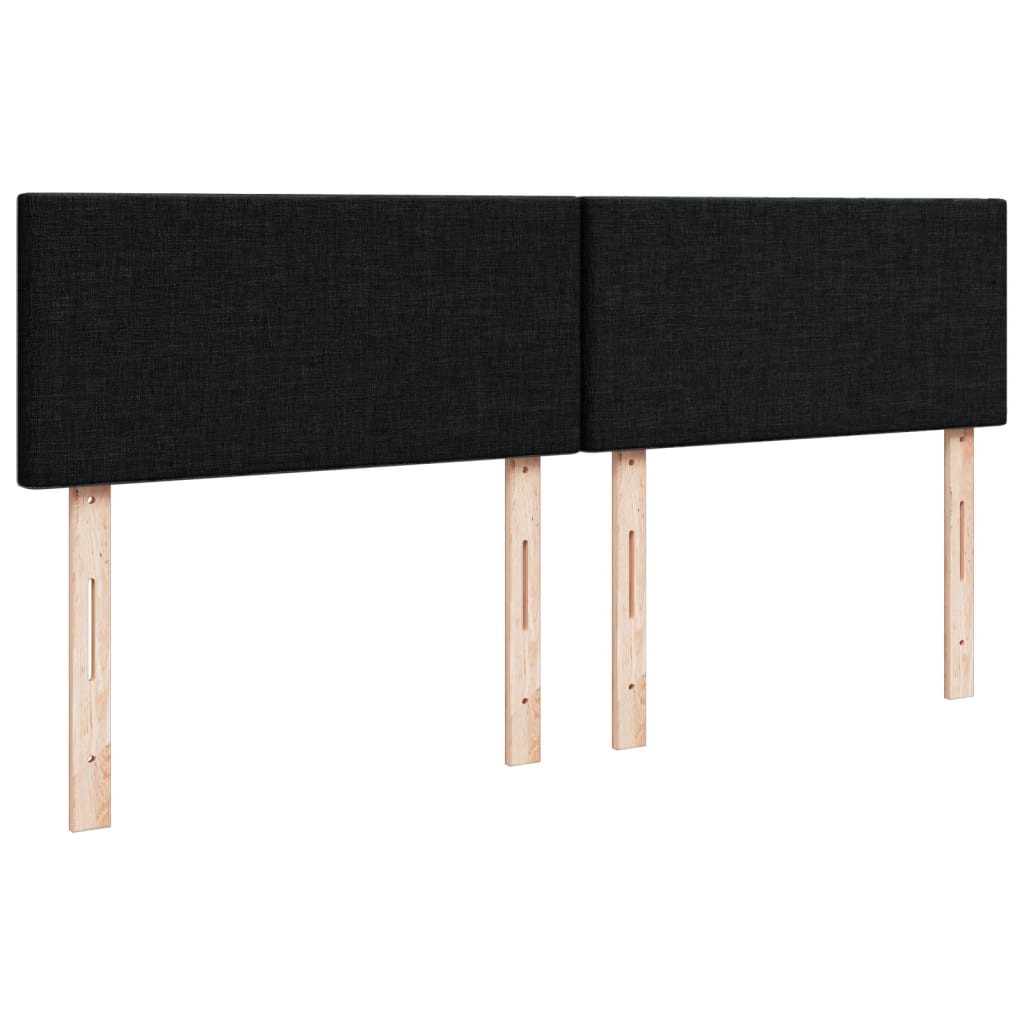 kontinentalseng med madras 160x200 cm stof sort