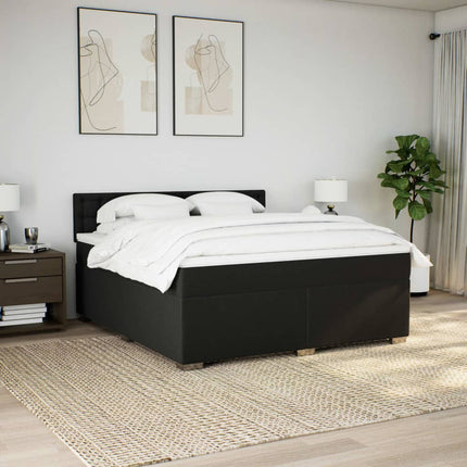 kontinentalseng med madras 180x200 cm stof sort