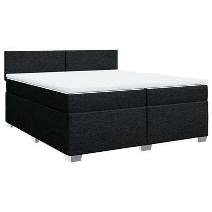 kontinentalseng med madras 200x200 cm stof sort