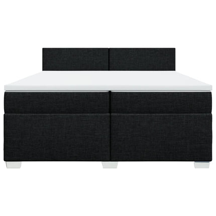 kontinentalseng med madras 200x200 cm stof sort