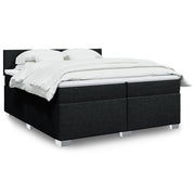kontinentalseng med madras 200x200 cm stof sort