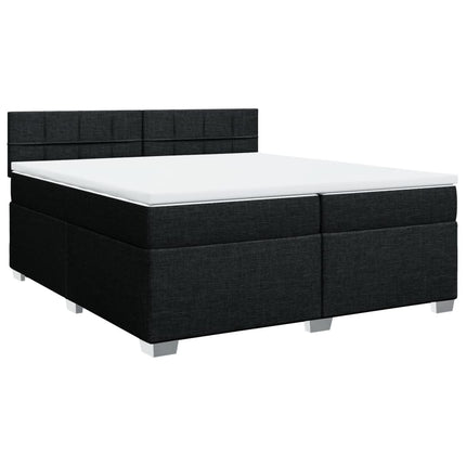 kontinentalseng med madras 200x200 cm stof sort
