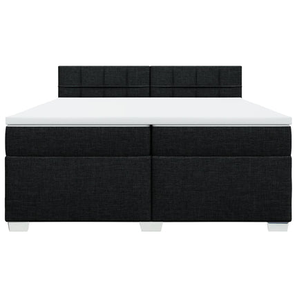 kontinentalseng med madras 200x200 cm stof sort