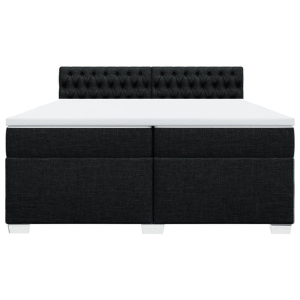 kontinentalseng med madras 200x200 cm stof sort