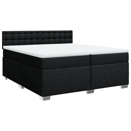 kontinentalseng med madras 200x200 cm stof sort