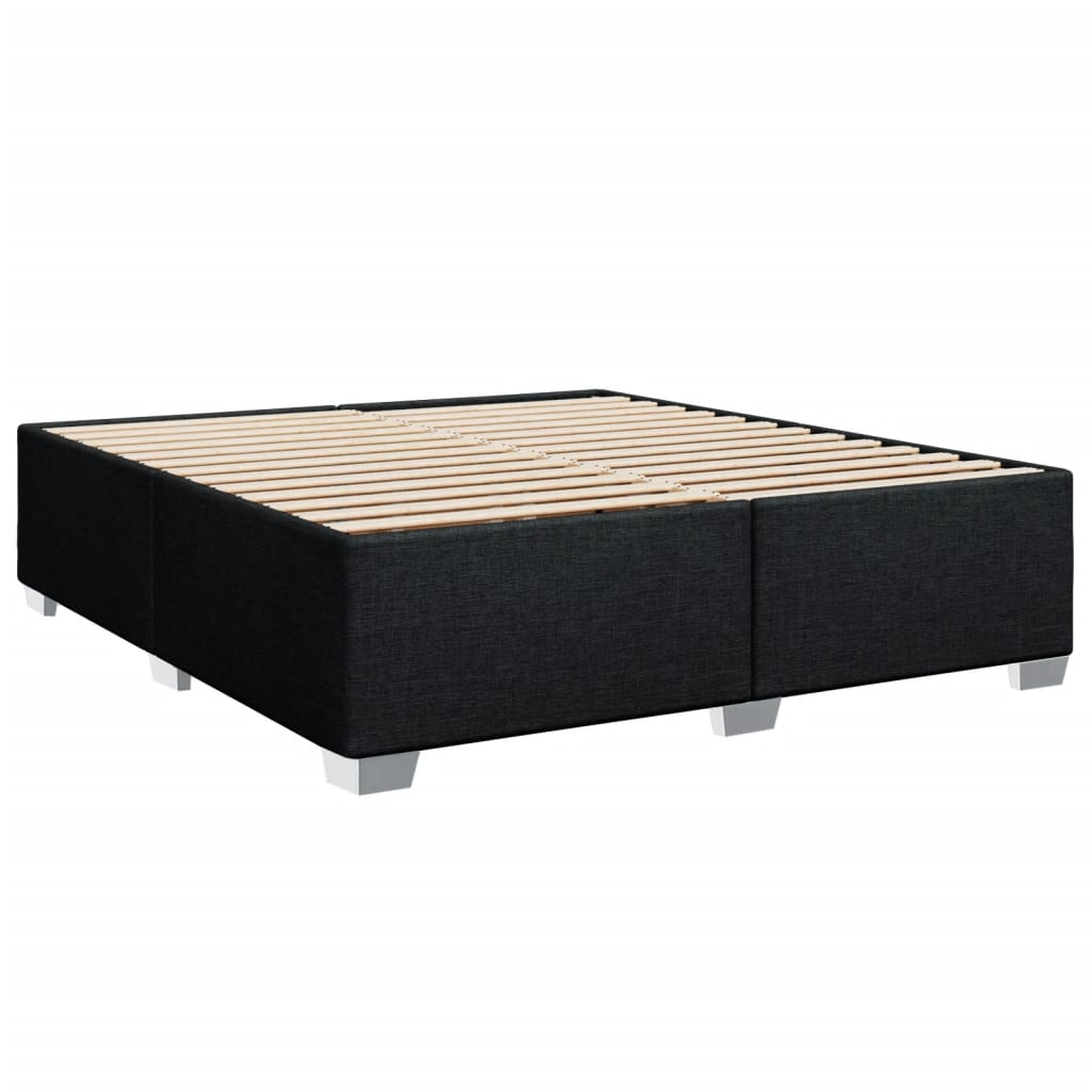 kontinentalseng med madras 200x200 cm stof sort