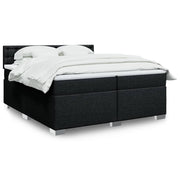 kontinentalseng med madras 200x200 cm stof sort