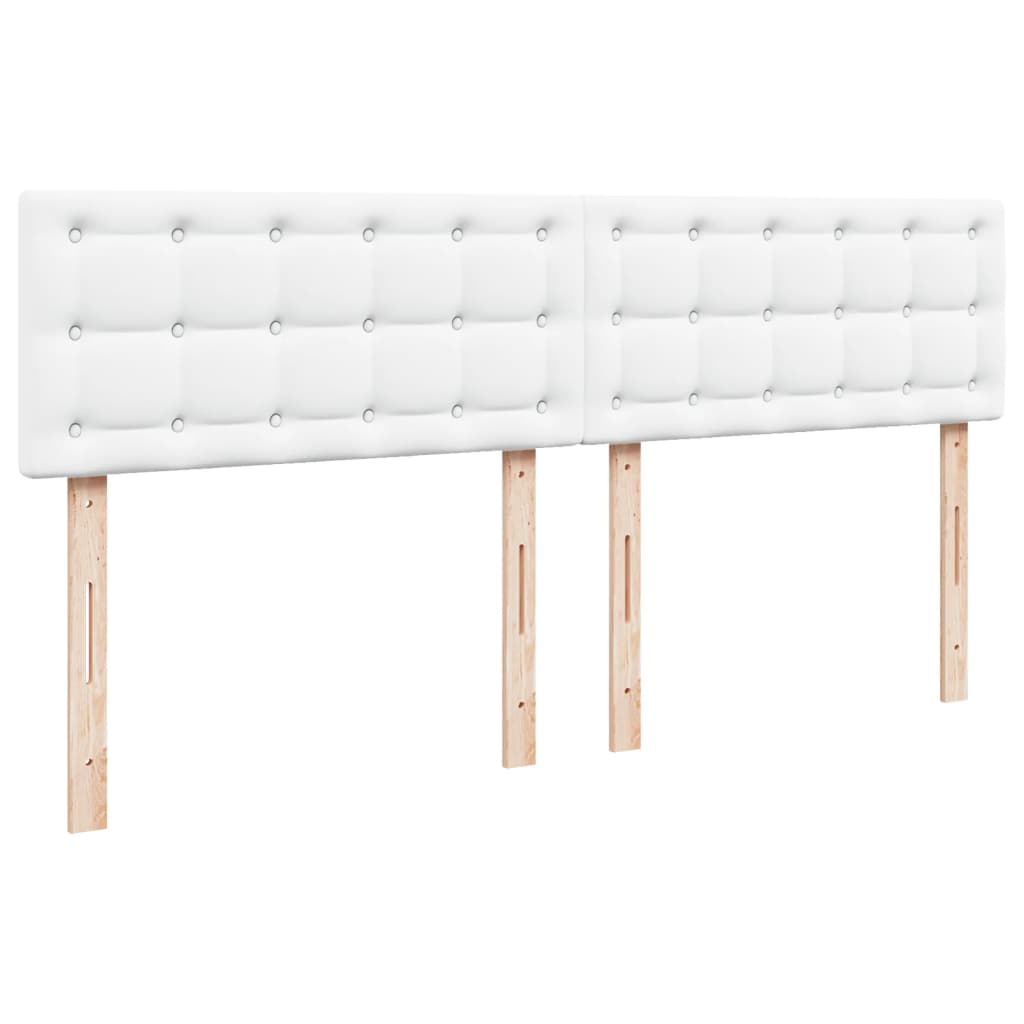 kontinentalseng med madras 200x200 cm kunstlæder hvid