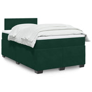 kontinentalseng med madras 120x190 cm velour mørkegrøn