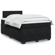 kontinentalseng med madras 120x190 cm velour sort
