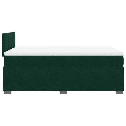 kontinentalseng med madras 120x190 cm velour mørkegrøn