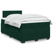 kontinentalseng med madras 120x190 cm velour mørkegrøn