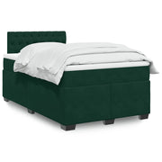 kontinentalseng med madras 120x190 cm velour mørkegrøn