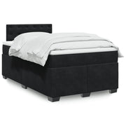 kontinentalseng med madras 120x190 cm velour sort