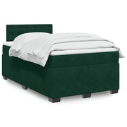 kontinentalseng med madras 120x190 cm velour mørkegrøn