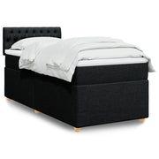 kontinentalseng med madras 90x200 cm stof sort