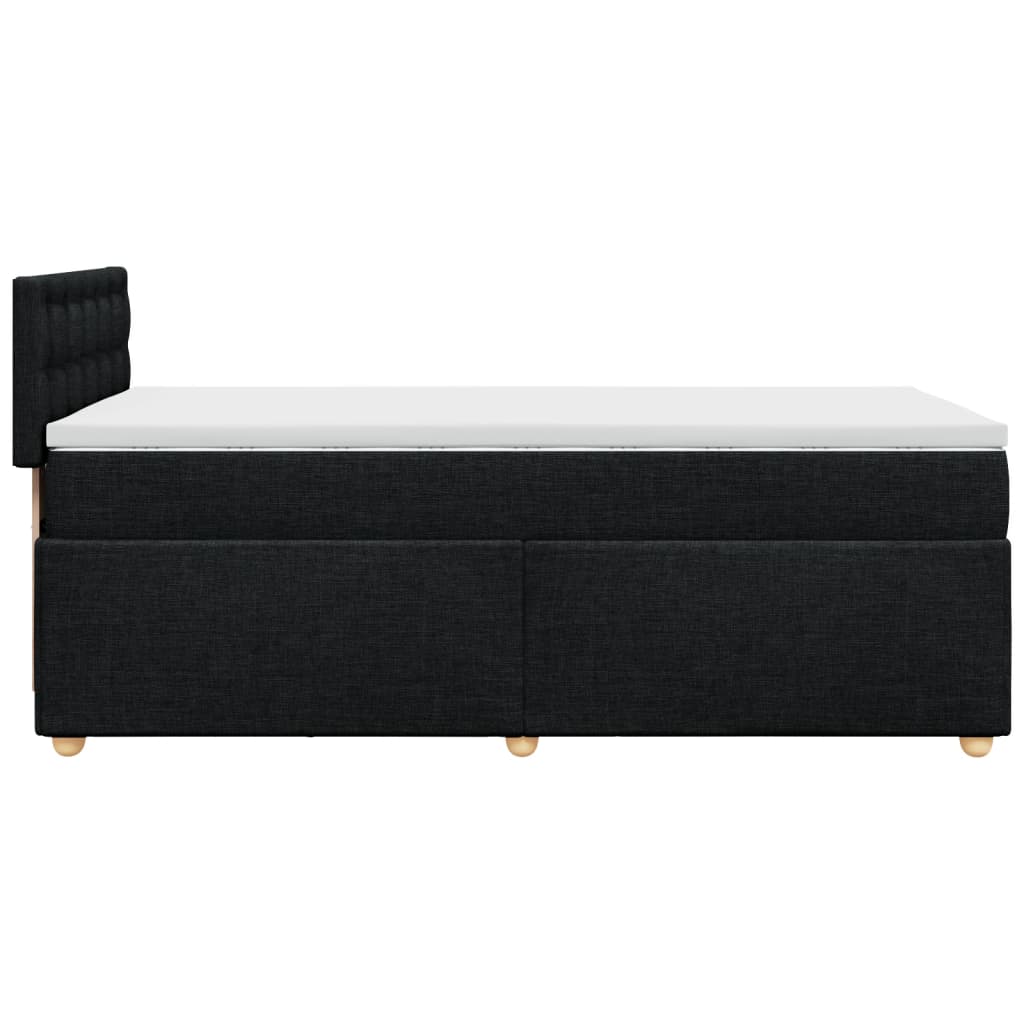 kontinentalseng med madras 90x200 cm stof sort