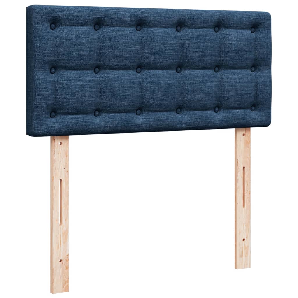 kontinentalseng med madras 90x200 cm stof blå