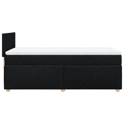 kontinentalseng med madras 100x200 cm stof sort