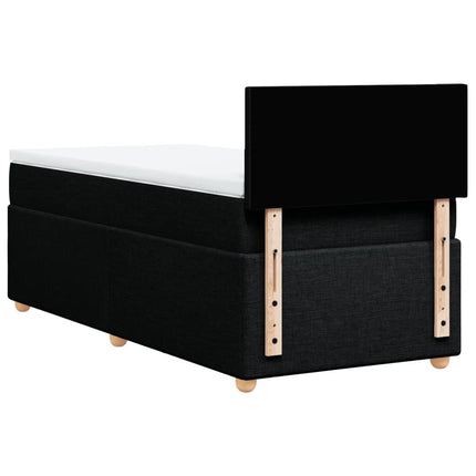 kontinentalseng med madras 100x200 cm stof sort