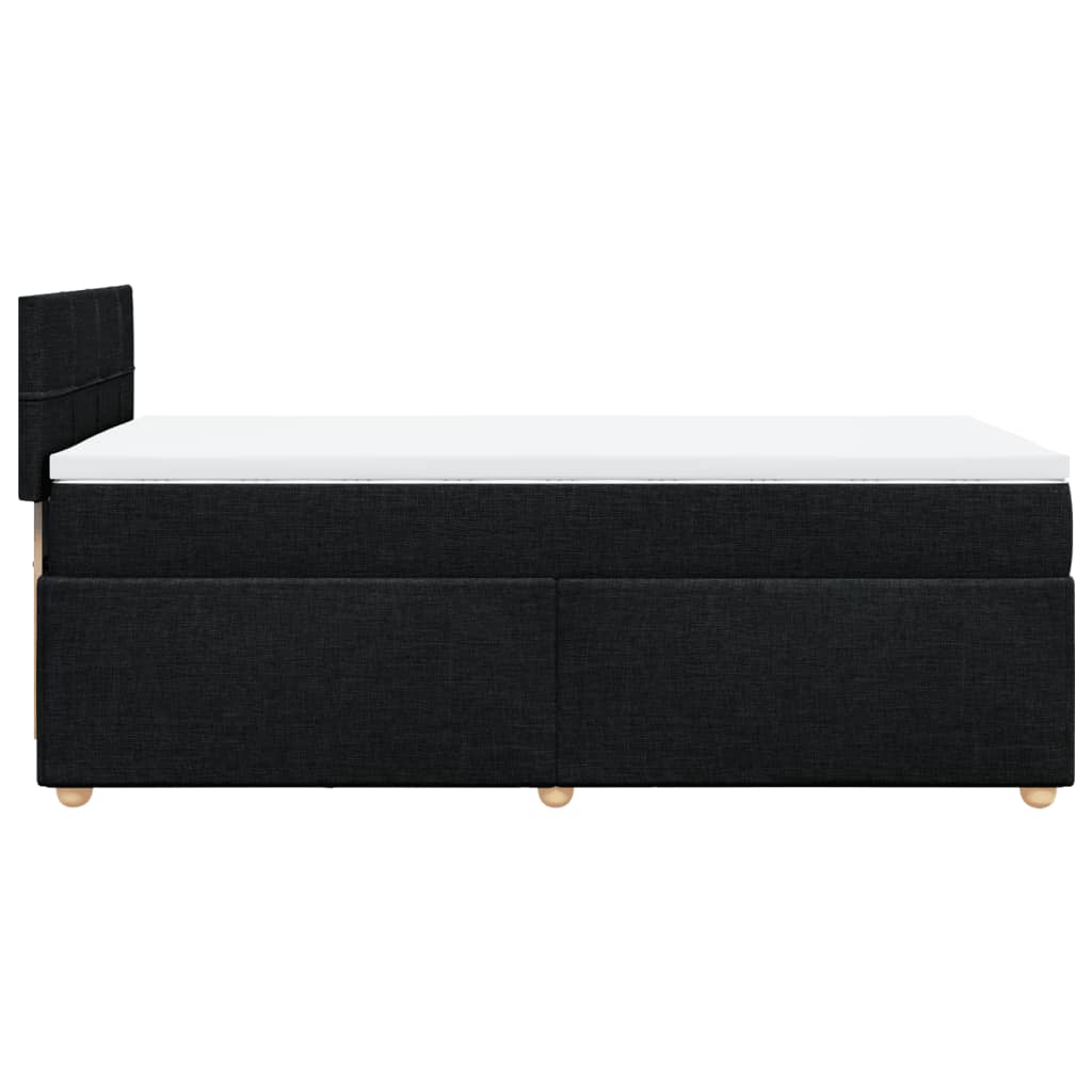 kontinentalseng med madras 100x200 cm stof sort