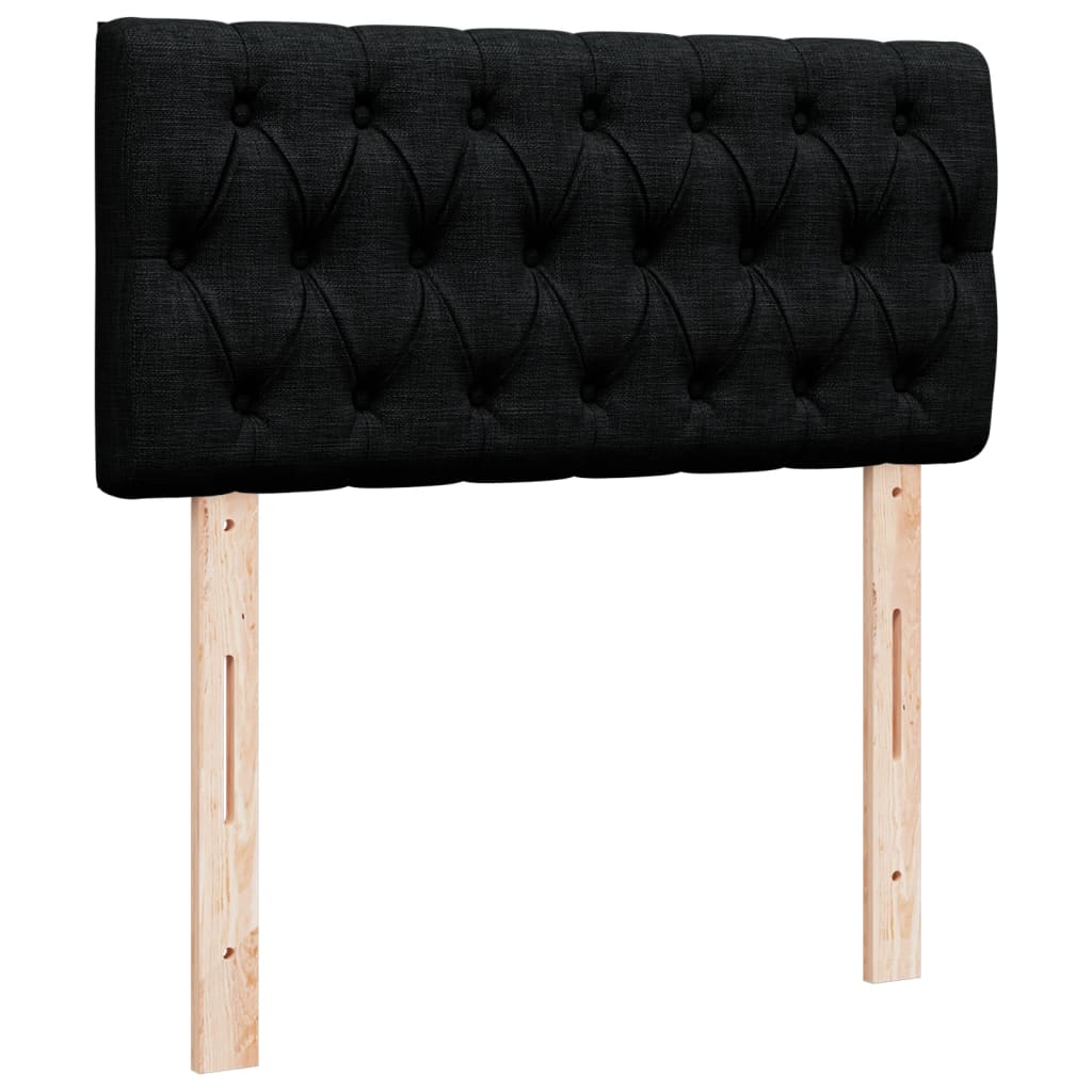 kontinentalseng med madras 100x200 cm stof sort