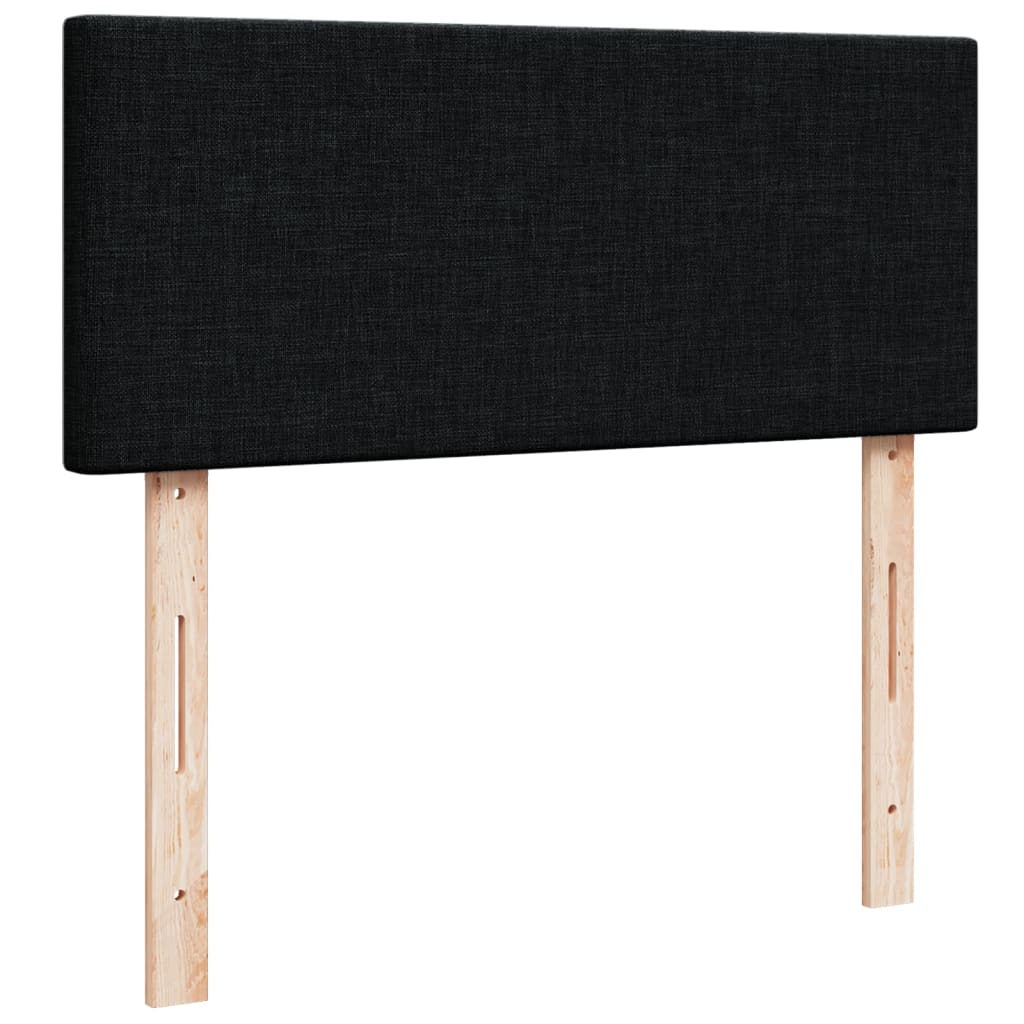 kontinentalseng med madras 120x190 cm stof sort