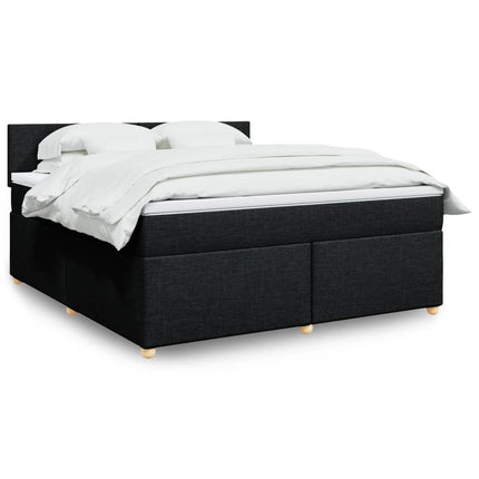 kontinentalseng med madras 180x200 cm stof sort