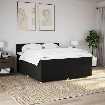 kontinentalseng med madras 180x200 cm stof sort