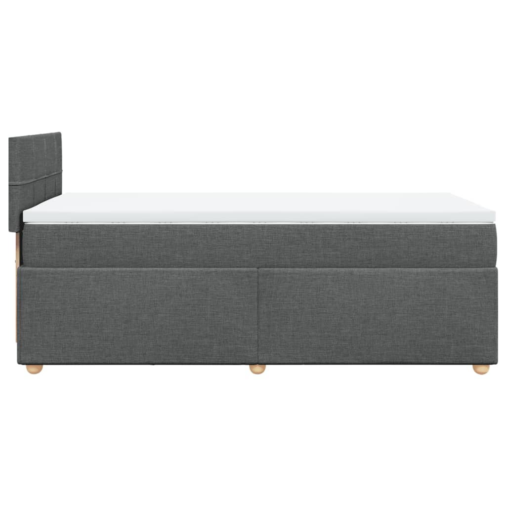 kontinentalseng med madras stof enkeltseng mørkegrå