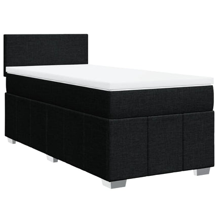 kontinentalseng med madras 80x200 cm stof sort