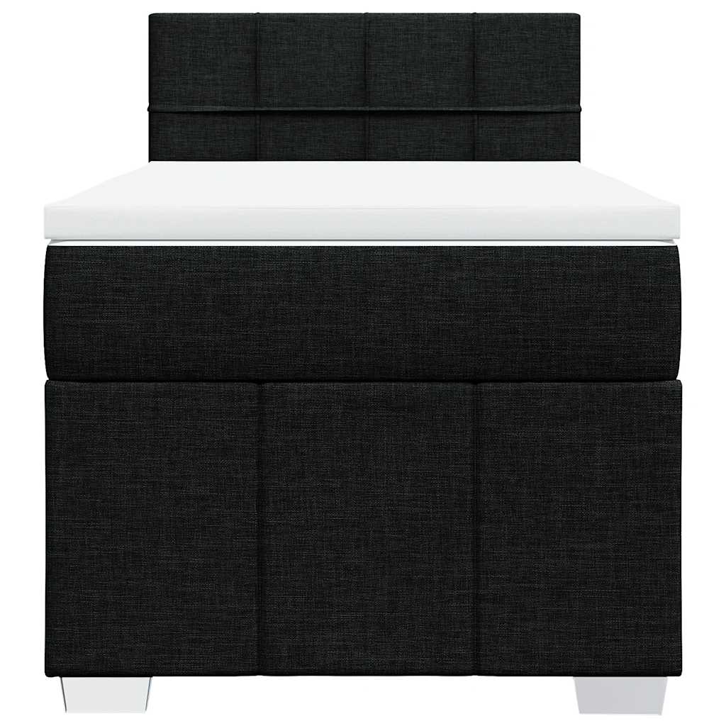 kontinentalseng med madras 80x200 cm stof sort